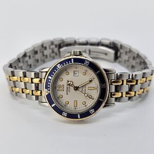 Raymond Weil Geneve Tango Women Watch White Dial Two Tone Bracelet 8" New Batt